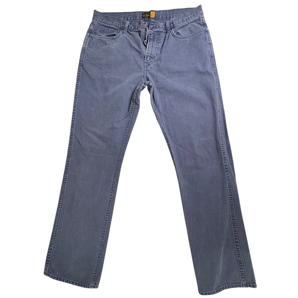 JCrew‎ Slim Straight Pants Mens 34x32 Blue Purple 100% Cotton Chino Denim 0335